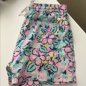 chubbies 5.5” Inseam Pastel Pink & Mint Floral Swim Trunks